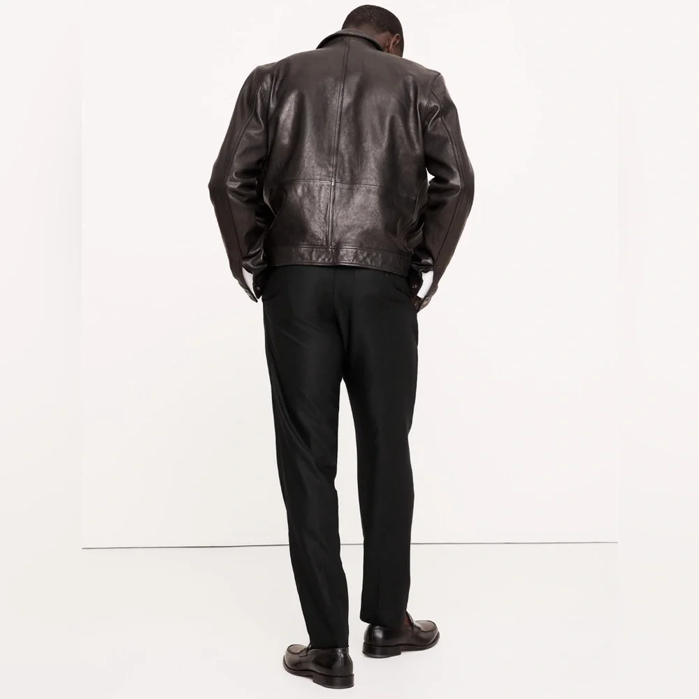 NWT! Banana Republic Black Signature Italian Hopsack Suit Pant